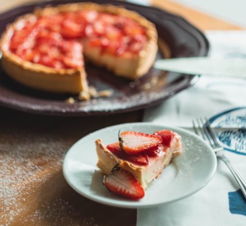 Strawberry tart with basil-2
